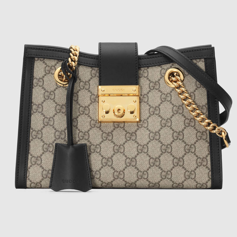 Gucci Padlock Small Gg Shoulder Bag In Beige