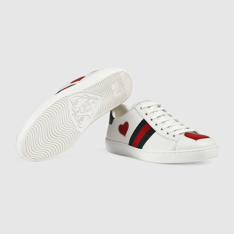 GUCCI ACE EMBROIDERED SNEAKER,435638A38M09074