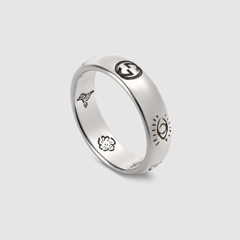 Shop Gucci „blind For Love" Ring Aus Silber In Sterling Silver