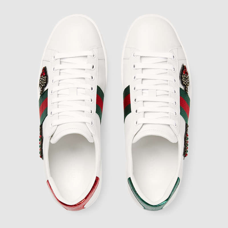 GUCCI WHITE BLEEDING ARROW ACE SNEAKERS | ModeSens