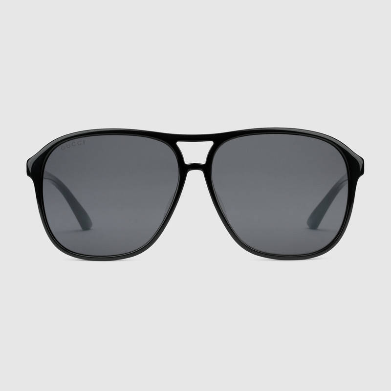 GUCCI Specialized fit aviator acetate sunglasses