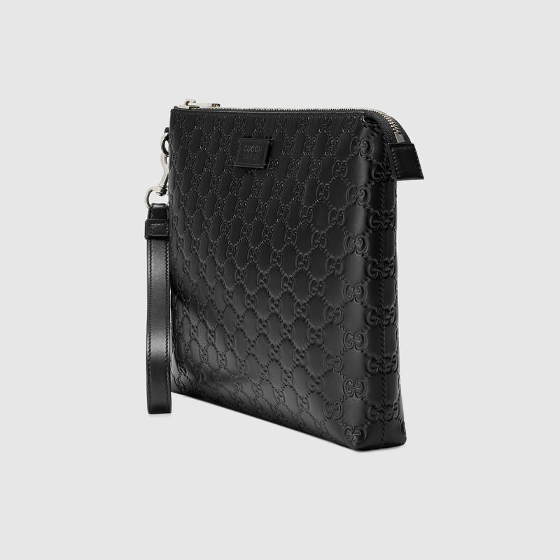 Gucci Signature Soft Messenger In Black ModeSens