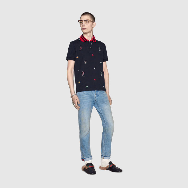 gucci panther polo