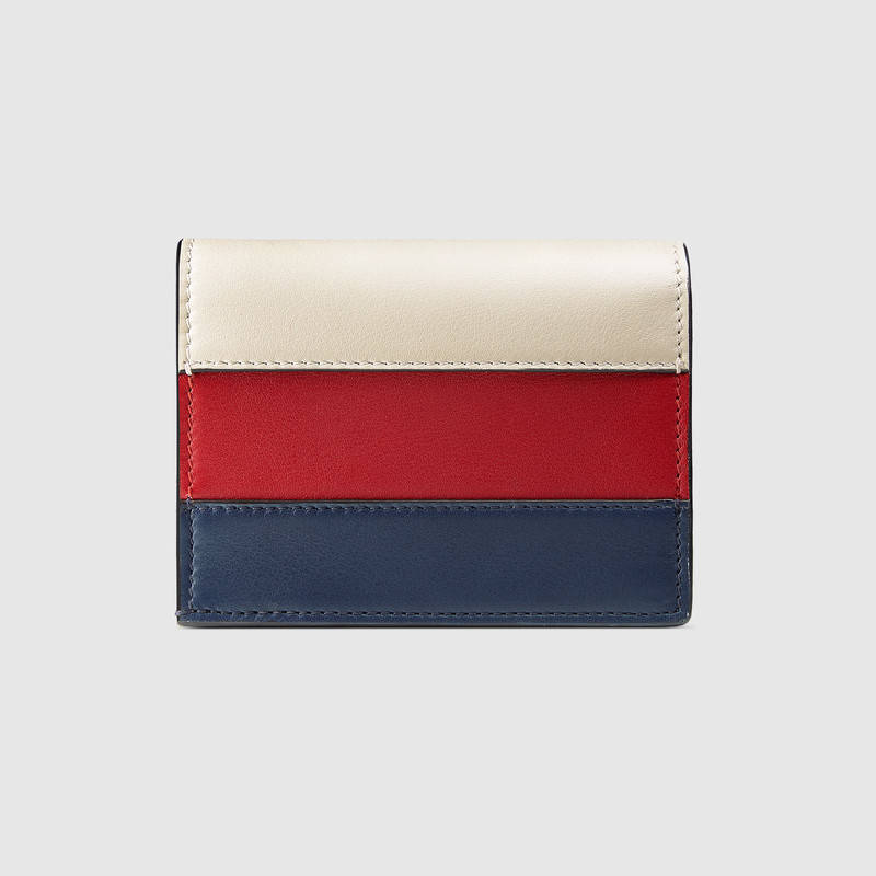 GUCCI QUEEN MARGARET LEATHER CARD CASE WALLET,476072DYWPT4160