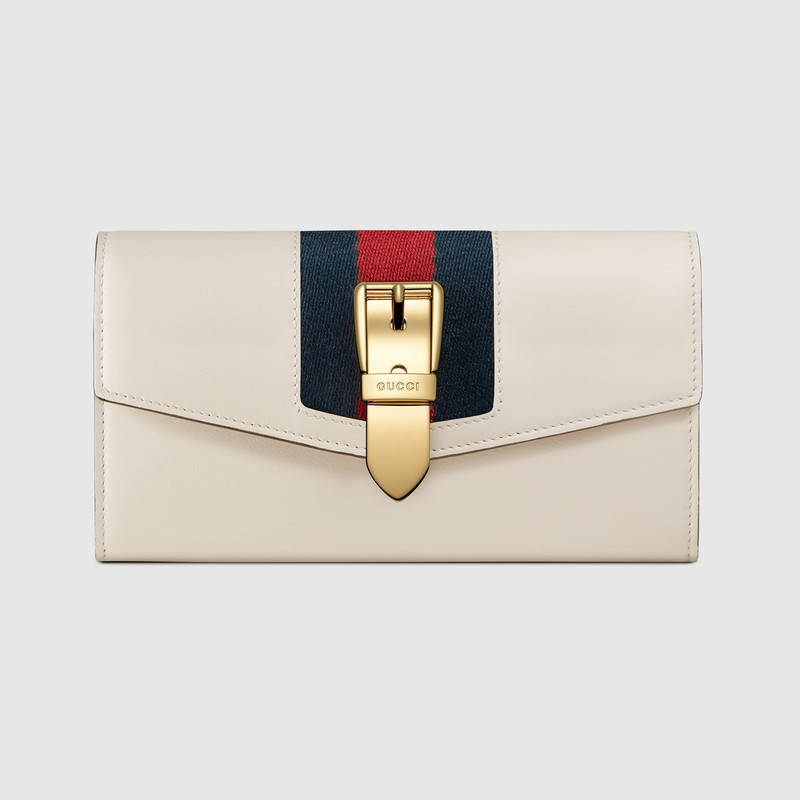 GUCCI SYLVIE LEATHER CONTINENTAL WALLET,476084CWLSG8454