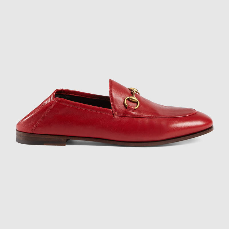 GUCCI LEATHER HORSEBIT LOAFER,414998DLC006433