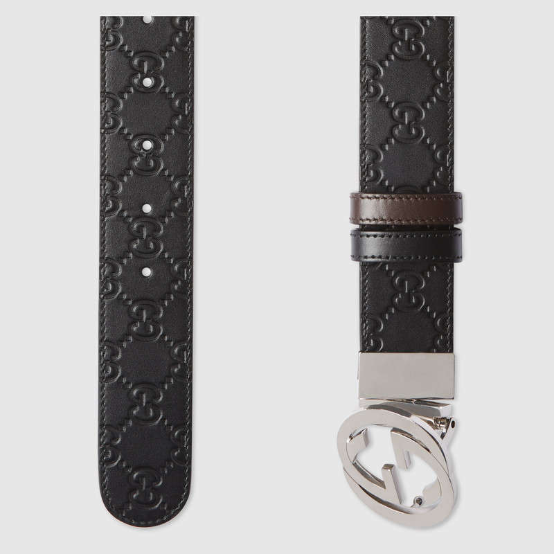 Gucci Men&#39;s Reversible Gg Belt In 2140 Marrone | ModeSens