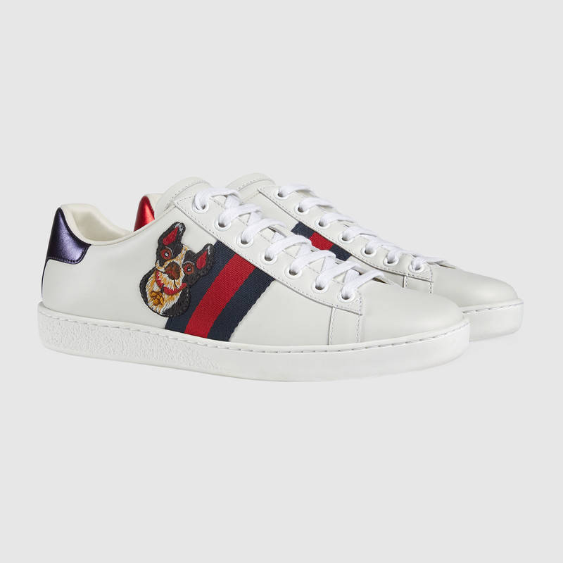 GUCCI WOMEN'S ACE EMBROIDERED SNEAKER,501908DOPE09095