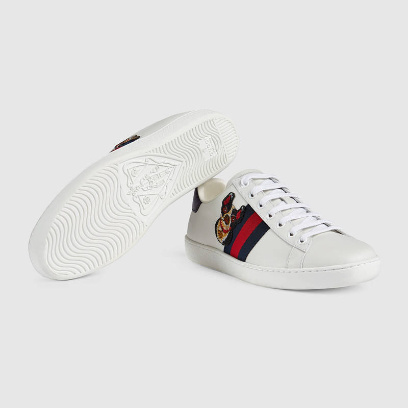 GUCCI WOMEN'S ACE EMBROIDERED SNEAKER,501908DOPE09095