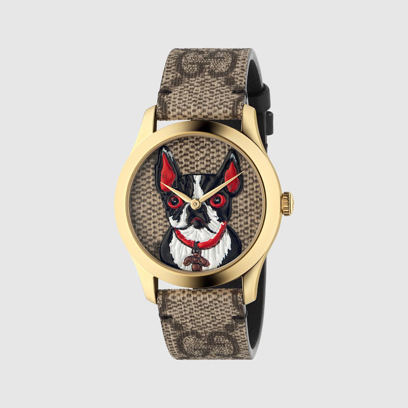 gucci boston terrier watch