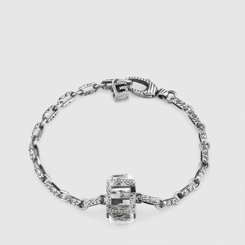 GUCCI BRACELET WITH SQUARE G CUBE IN SILVER,550888J74528113
