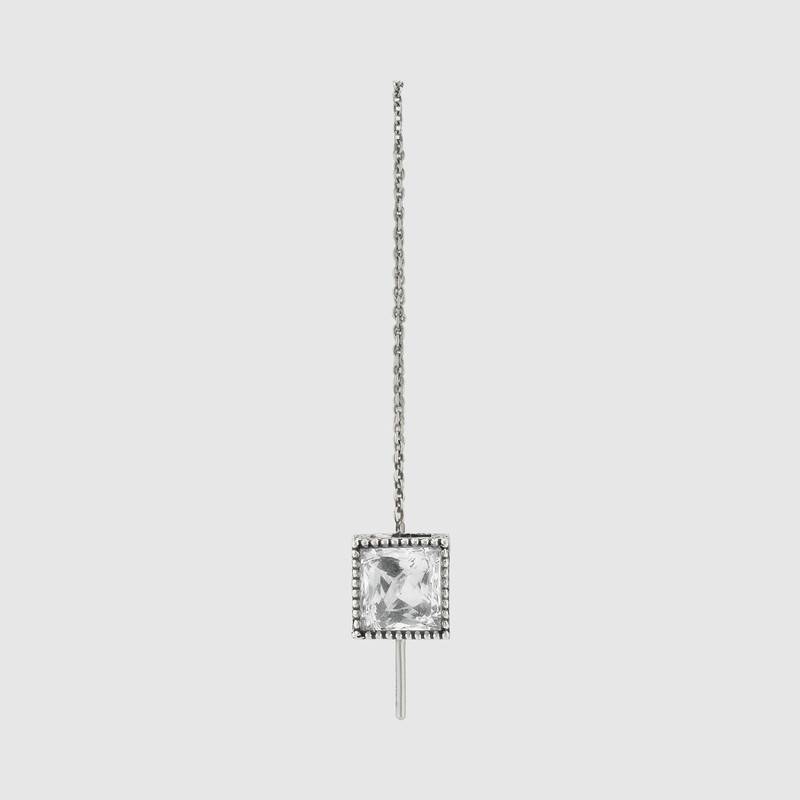 GUCCI EARRING WITH SQUARE G CUBE IN SILVER