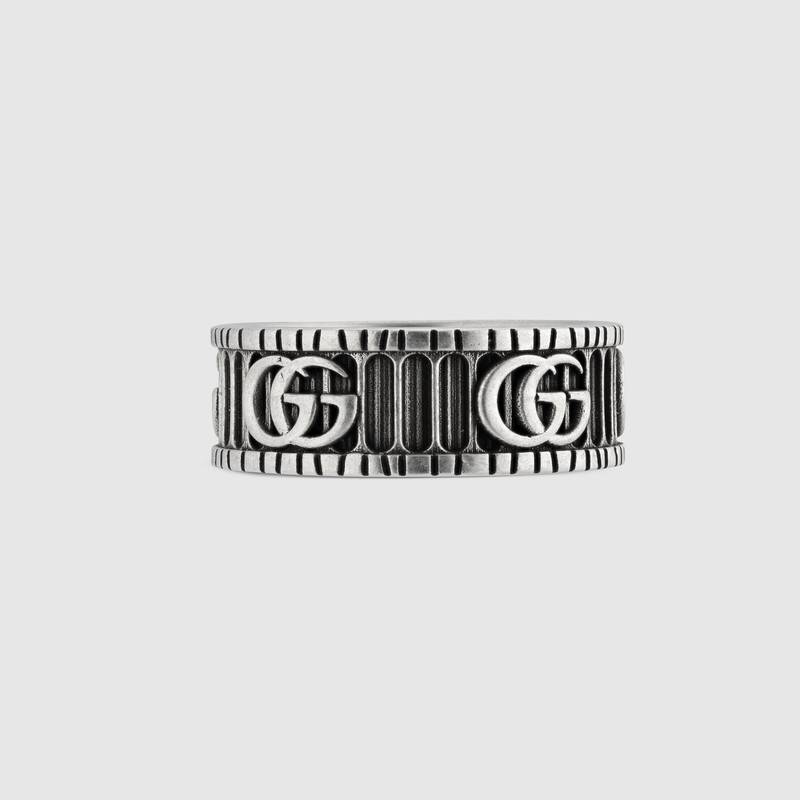 Gucci 古驰双gmarmont系列双g经典刻画图案搭配立体线条戒指In 811 