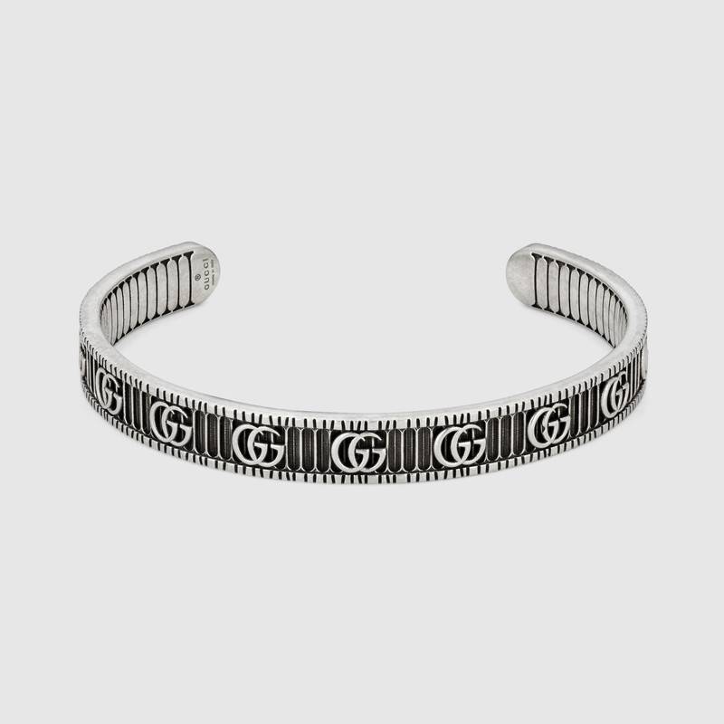 Shop Gucci Bracelet With Double G In Silver In Sterling Silver