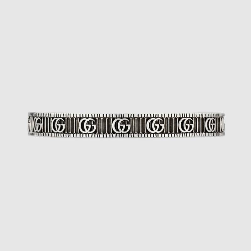 Shop Gucci Bracelet With Double G In Silver In Sterling Silver