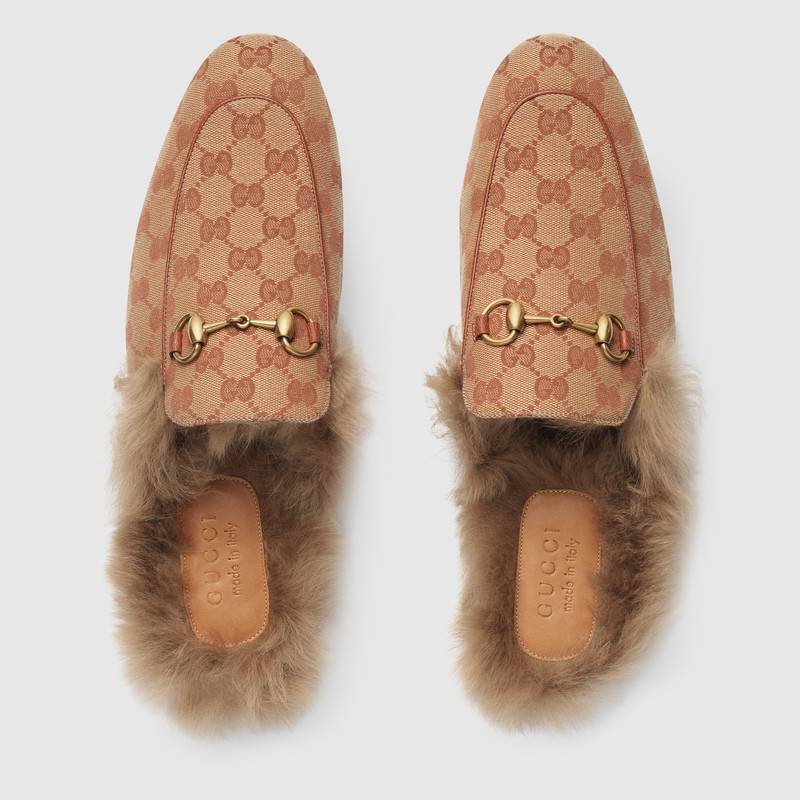 GUCCI PRINCETOWN GG CANVAS SLIPPER,4286199Y9J08377