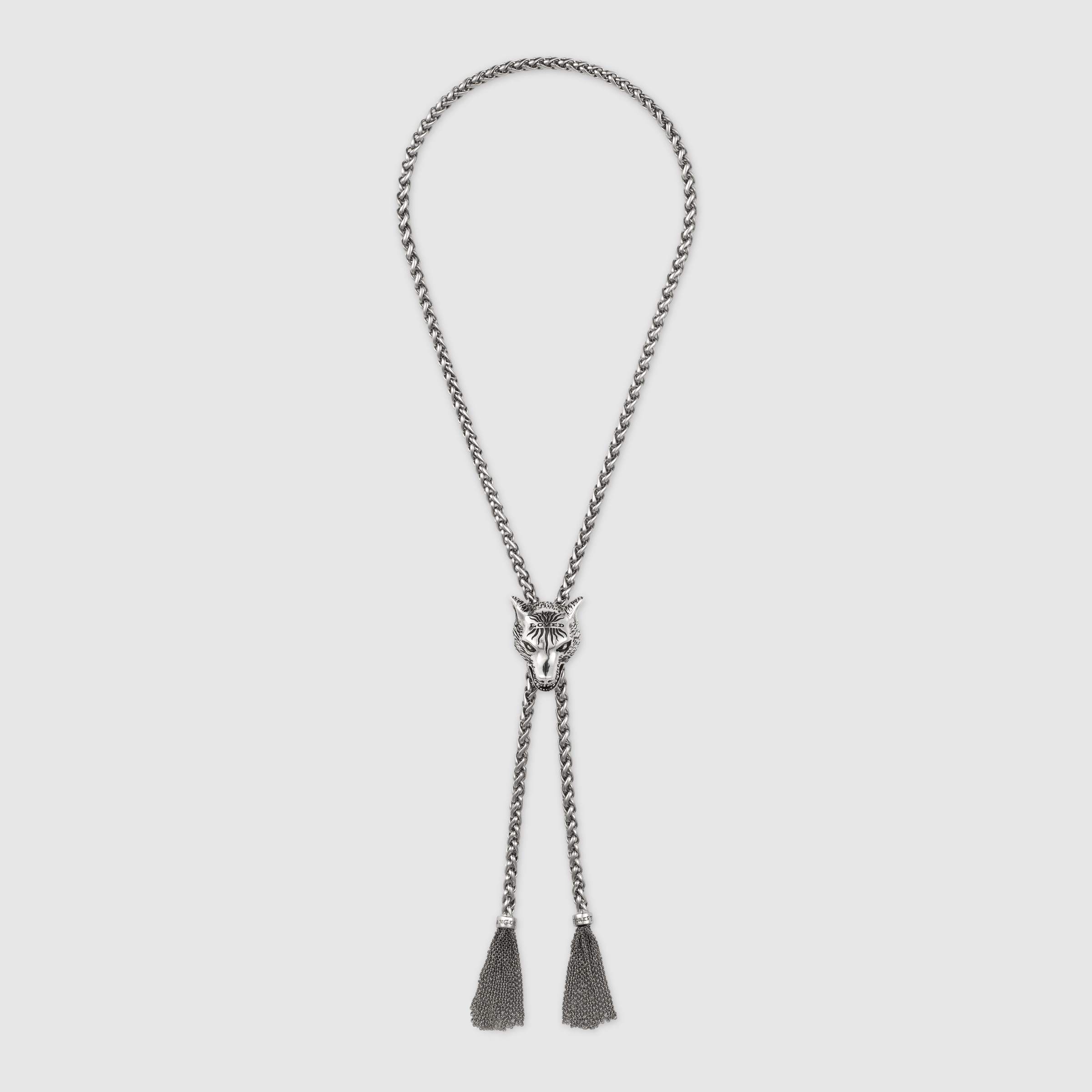 anger forest系列狼头纯银项链_纯银 | gucci中国官网