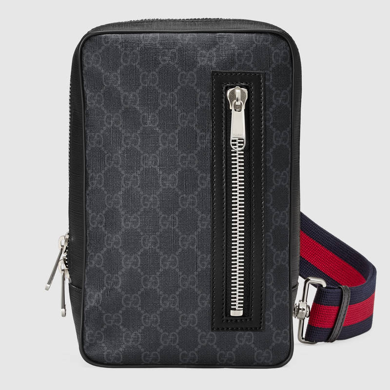 Shop Gucci Gg Black Sling Backpack