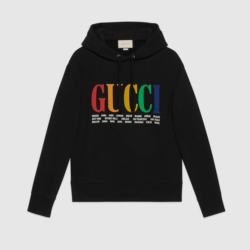 Gucci Men's Multicolor Vintage Logo Hoodie, Black In 1082 Black | ModeSens