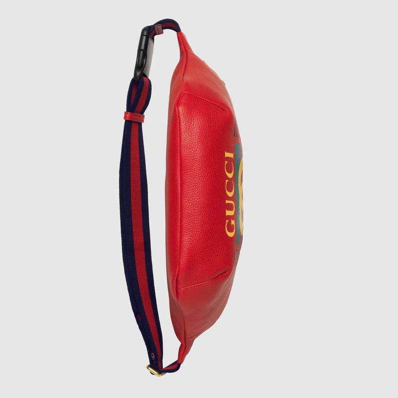 Gucci Men&#39;s Small Retro Leather Fanny Pack Belt Bag In Red | ModeSens