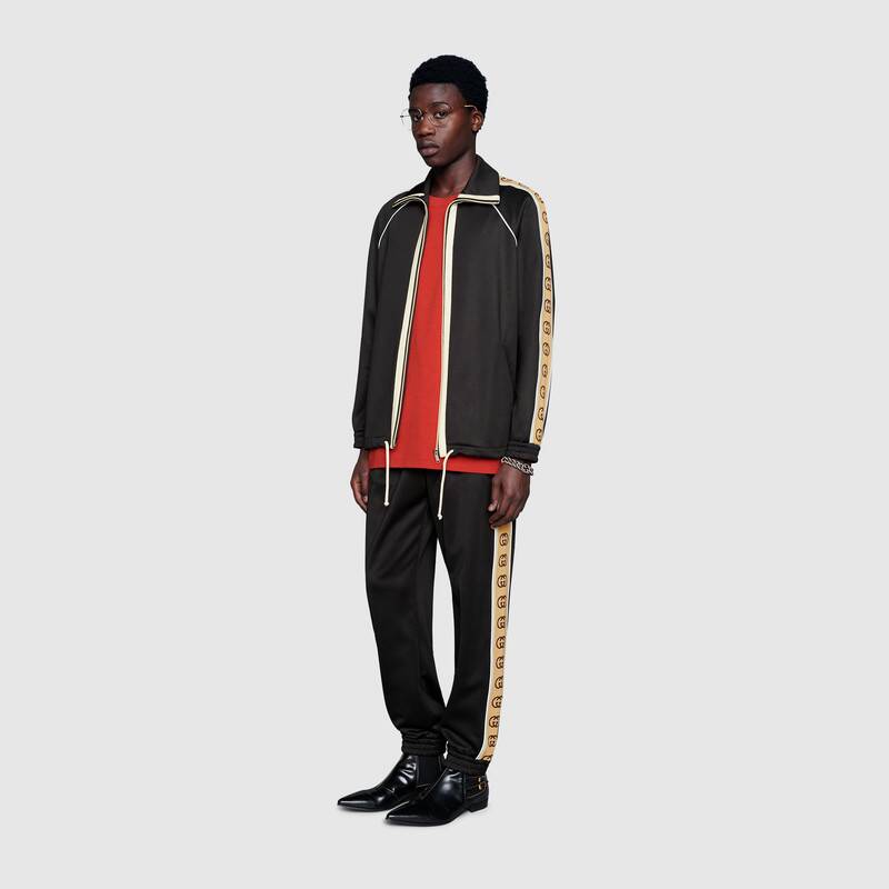 Gucci Men's Logo-Appliquéd Striped Track Jacket