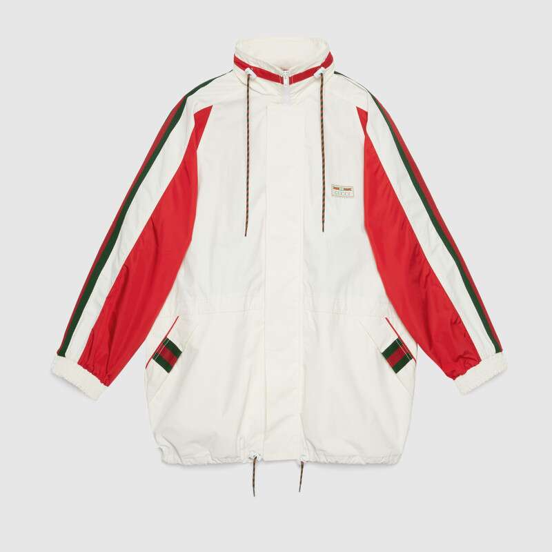 GUCCI COTTON CANVAS JACKET WITH GUCCI LABEL