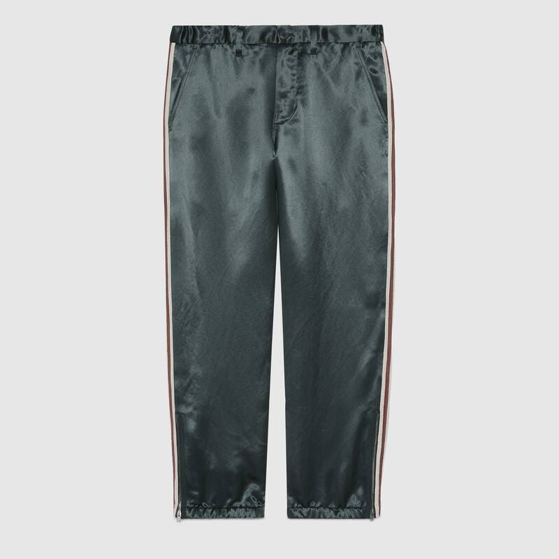 Gucci Acetate Relaxed Trousers In Grey