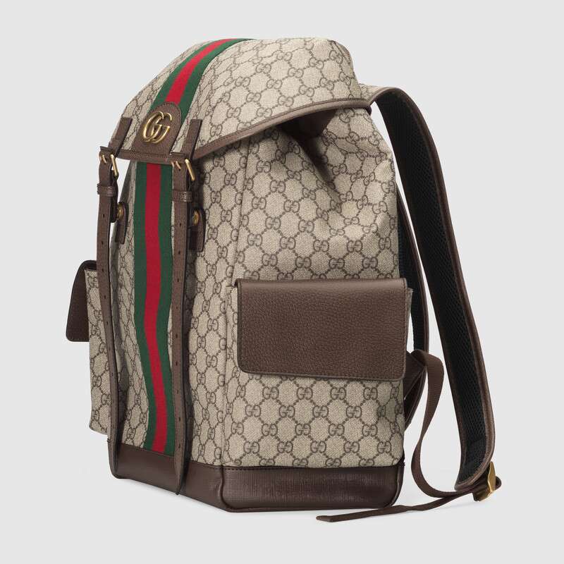 Gucci Ophidia Medium Gg Supreme Canvas Backpack In Beige | ModeSens