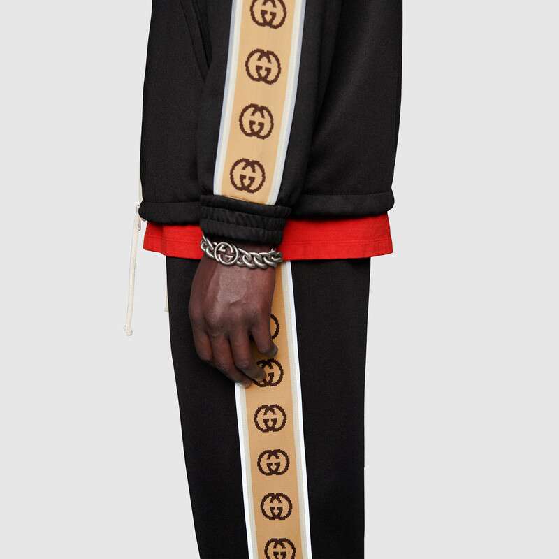 Gucci Gg jacquard Side stripe Technical Track Pants In Black