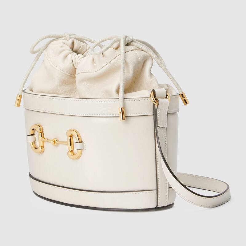 Gucci Horsebit 1955 Bucket Bag in White