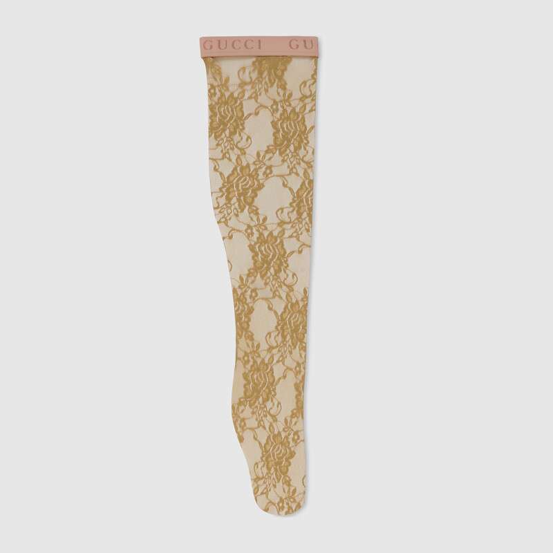 Gucci Floral Lace Socks In Undefined
