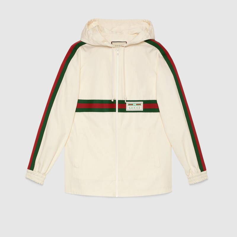 GUCCI COTTON JACKET WITH GUCCI LABEL