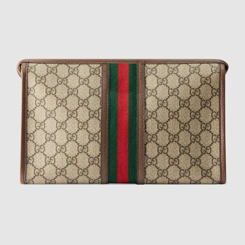 Shop Gucci Ophidia Gg Toiletry Case In Beige