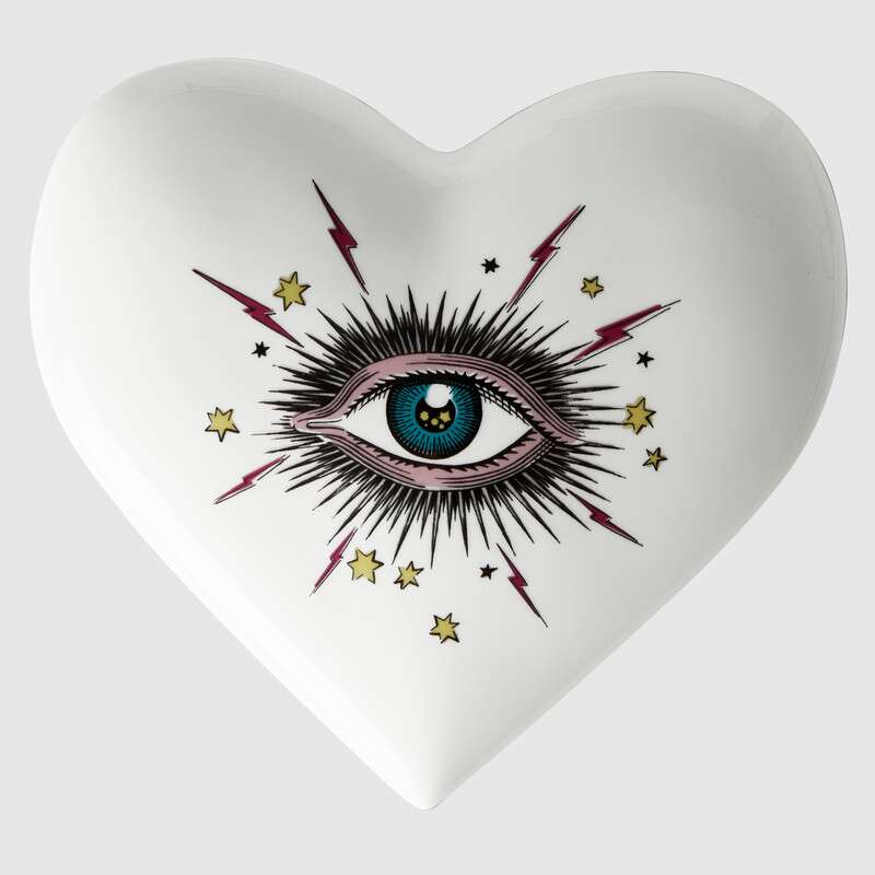 星眼印花心形收纳盒