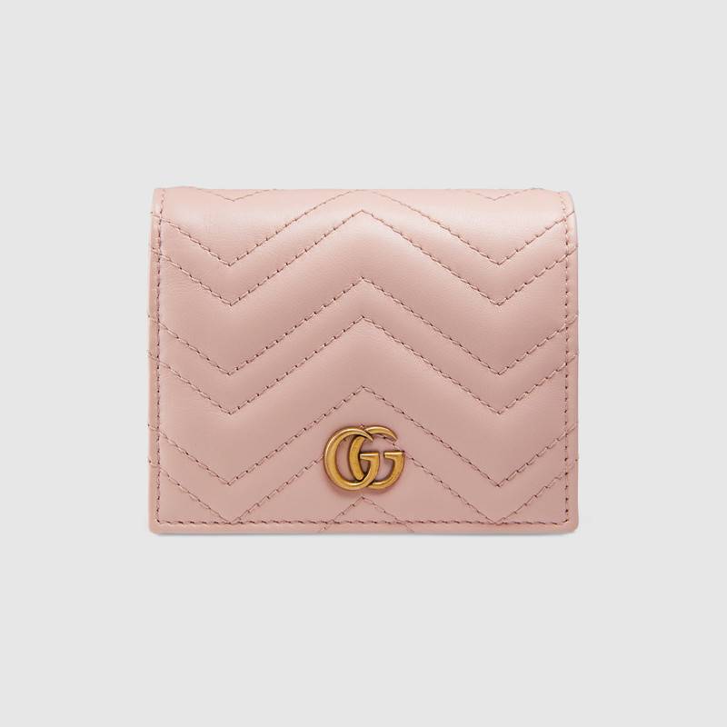Gucci Gg Marmont系列卡片夹 In Pink