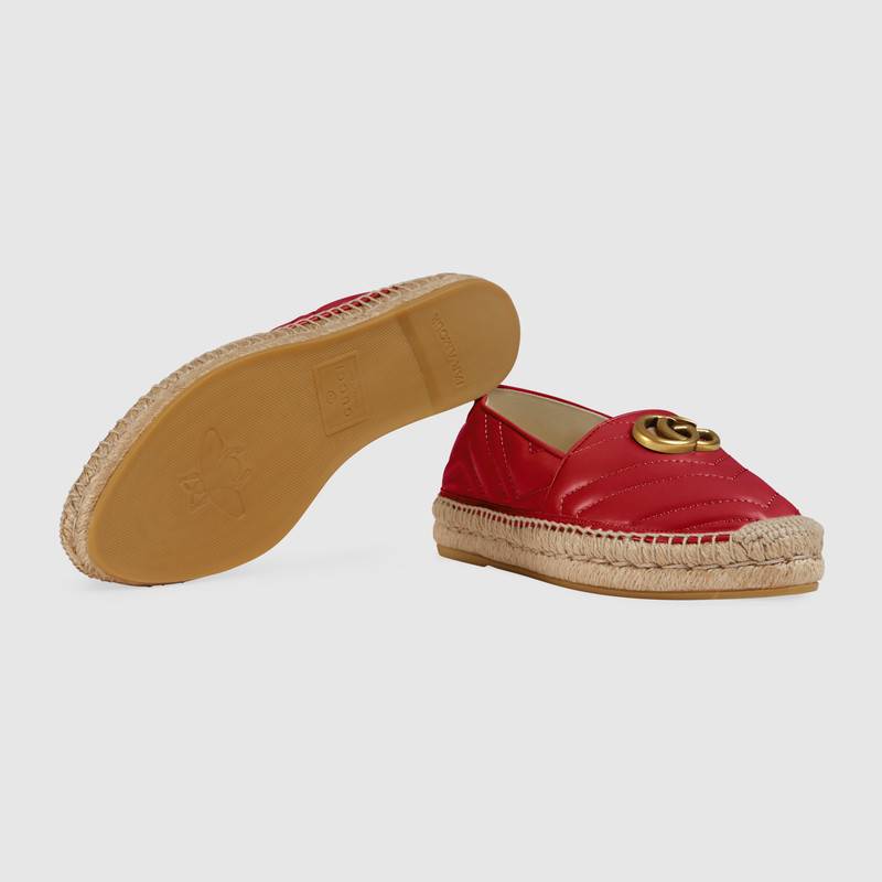 gucci double g leather espadrilles