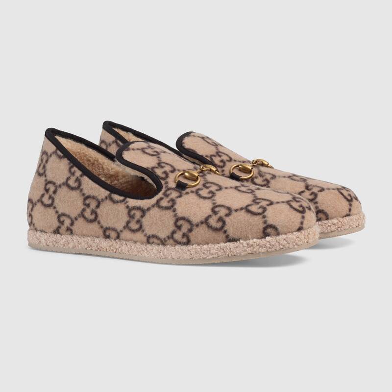 GUCCI MEN'S GG WOOL LOAFER,574845G38109766