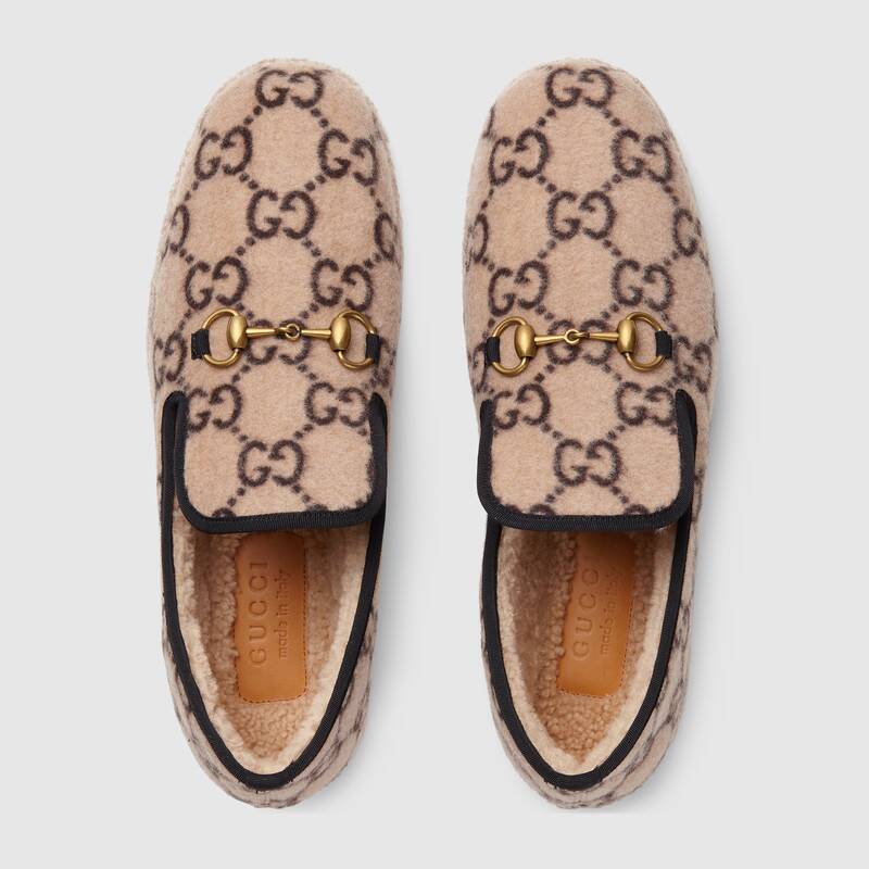 GUCCI MEN'S GG WOOL LOAFER,574845G38109766