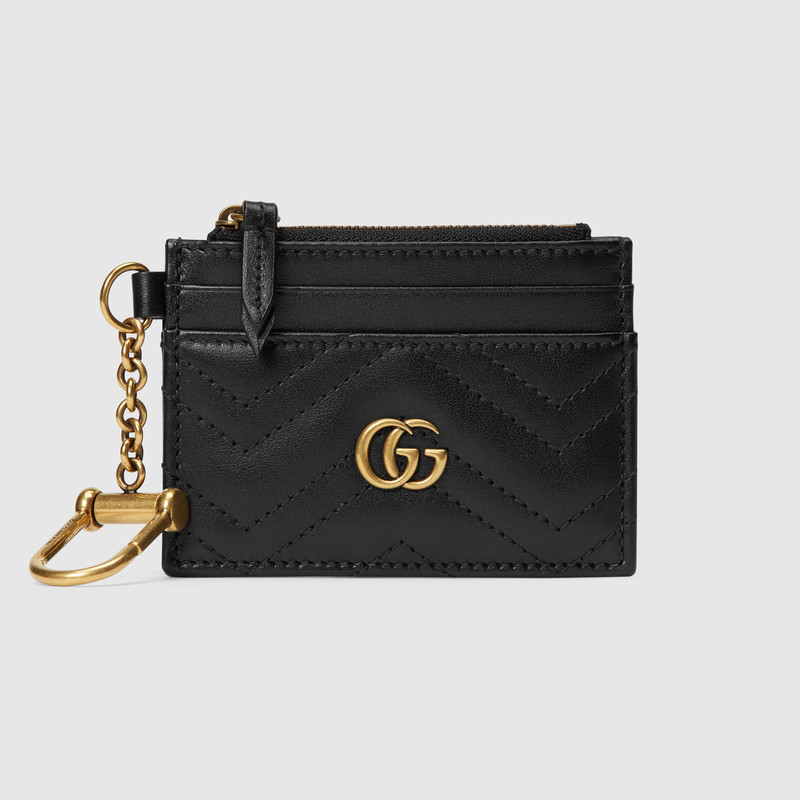 GUCCI GUCCI GG MARMONT KEYCHAIN WALLET
