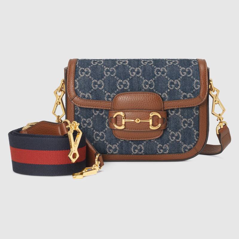 Gucci 马衔扣1955系列迷你手袋(配可拆卸双肩带)