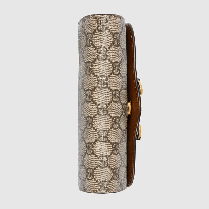 米色和乌木色GG Supreme帆布Gucci Horsebit 1955系列迷你手袋古驰GUCCI中国官方网站