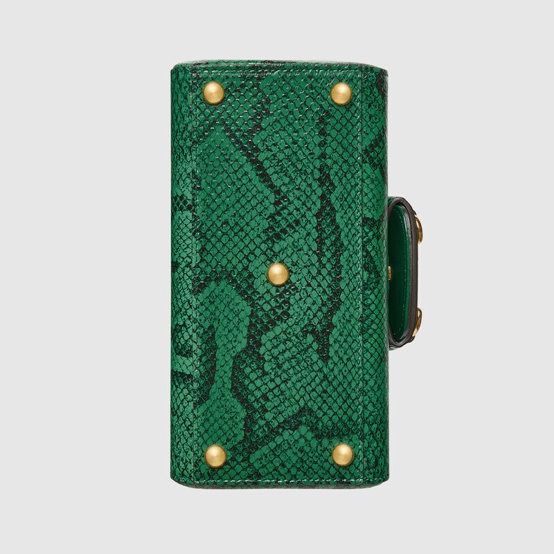 gucci horsebit 1955系列蟒蛇皮手提包